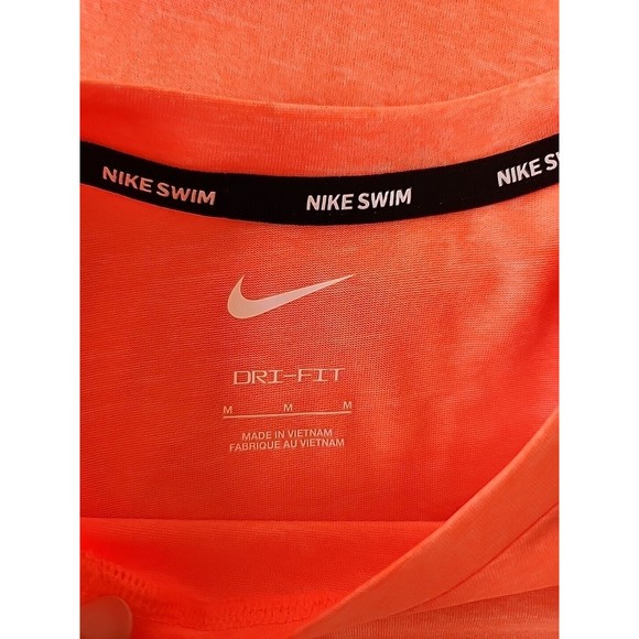 Nike DRI-FIT Hydroguard Swim Shirt Mens M Orange Heather UPF 40+ NEW - Picture 6 of 10